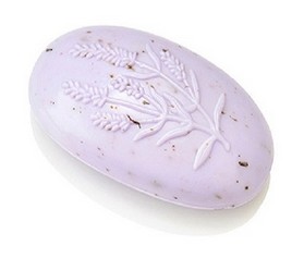 Oval Lavendel mit Relief