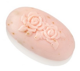 Oval Rose mit Relief
